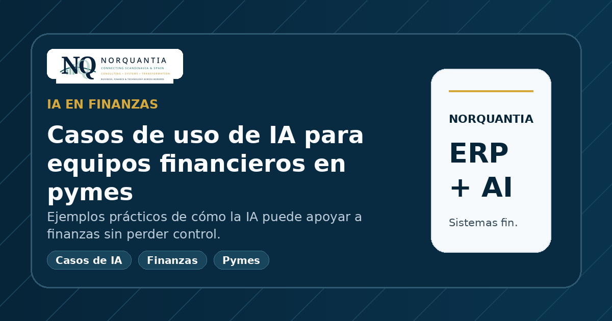 Casos de uso de IA para equipos financieros en pymes